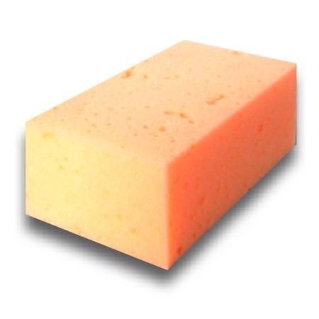Yellow car sponge for cleaning and lathering