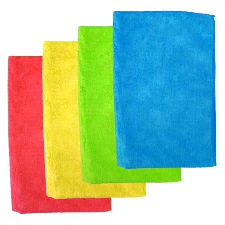 Extra large microfiber cloths pack 4 colors 60x40 cm.